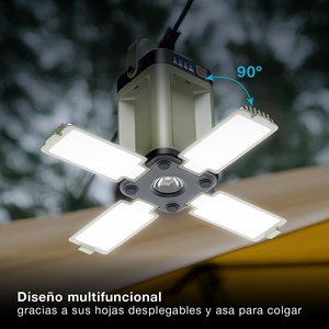 Torcia solare a LED ricaricabile USB 500Lm per campeggio (GSC 201840006) - Product Image 6