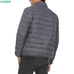 Custom Made <b>Men's</b> Hooded Winter Blue <b>Puffer</b> Jacket Quilted <b>Long</b> <b>Coat</b> With Pockets Windproof Casual Autumn Wear - Product Image 6