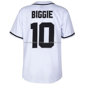 INDEX SPORTSWEAR Camiseta de Béisbol Personalizada con Logotipo Bad Boy, Blanca, Manga Corta, Unisex, para Adultos, Absorbe la Humedad, para Todas las Temporadas, con Botones al Frente - Product Image 2