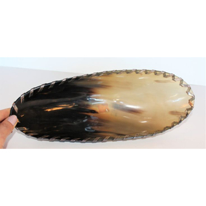 Bol à aliments de conception florale de grande qualité Bol à mélanger en corne de buffle de taille moyenne Bol à vaisselle fait à la main - Product Image 5