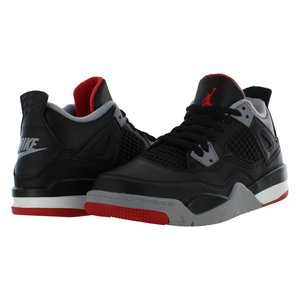 Zapatos Nike Jordan 4 Retro PS para niños Color: Negro/Rojo fuego/Gris cemento 100% auténticos - Product Image 3