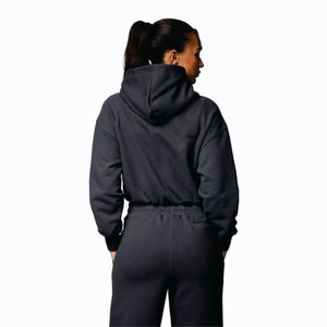 Survêtement d'hiver à fermeture éclair complète pour femme 65% coton 35% Polyester foncé étain ombre boucle FZ capuche courte lavée 6XL - Product Image 6