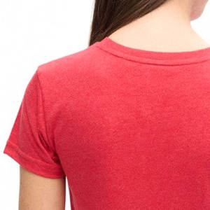 Camiseta de manga corta con cuello redondo de algodón 100% de alta calidad para mujer, diseño de impresión 3D Puff - Product Image 5