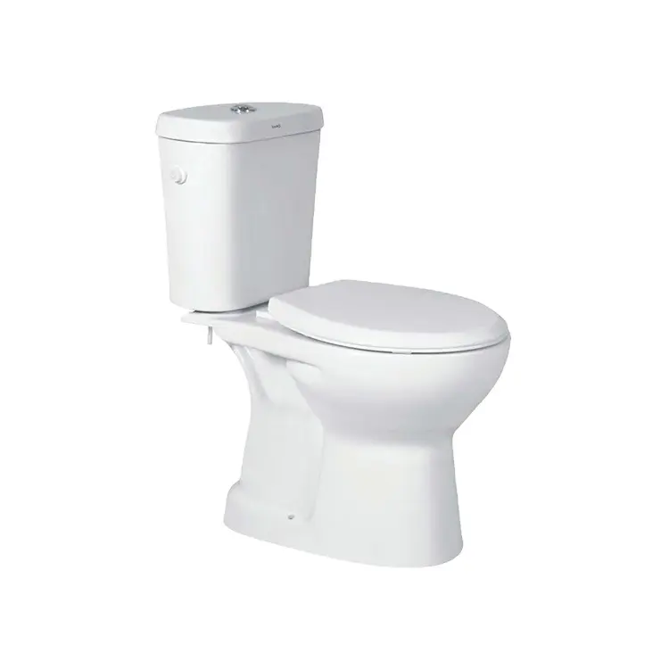 Best Wholesale Selling Dual Flush System Sanitary Ware White Ceramic Toilet Two Piece Water Closet for Bathrooms