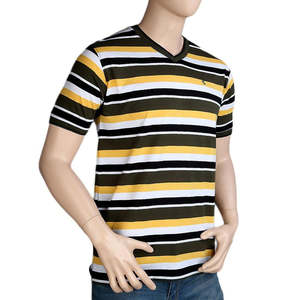 Camiseta de manga corta con cuello en V para hombre - Multicolor - Product Image 1