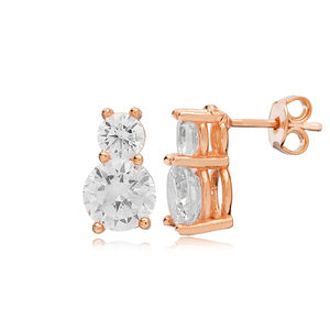 เงาเพทายหินที่สง่างามต่างหูสตั๊ดตุรกีในแบบฉบับ925เงินสเตอร์ลิงเครื่องประดับสำหรับผู้หญิง - Product Image 6