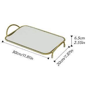 Captivating & Classic Design Modern Gold Color Iron Metal Oval Shaped Etching Serving Tray Brass Finishing Kitchenware Used - Product Image 4