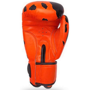 Gants de boxe Muay Thai Kick Boxing Gloves Punching MMA Training Gloves New Custom Made Leather Orange and Black sans marque - Product Image 3