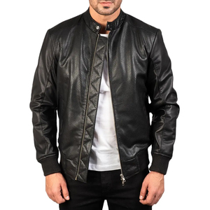 Chaqueta de Cuero para Hombre, Estilo Motero, Piel de Cordero Genuina, Precio de Mayoreo, Chaquetas de Moda 2026 - Product Image 5