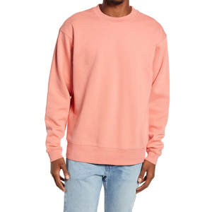 Sudaderas de Forro Polar OEM para Hombre, 100% Algodón, Corte Regular, Cuello Redondo, Secado Rápido, Transpirables, 300g, Color Sólido, Estilo Casual - Product Image 1