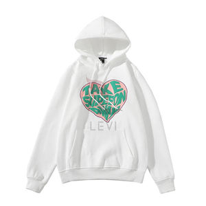 Sudadera con Capucha de Forro Polar Cálido Estampado y Bordado, Mezcla de Poliéster/Algodón, Transpirable, Elegante, Suave, con Logotipo Personalizado, Manga Larga, Tendencia de Moda - Product Image 4