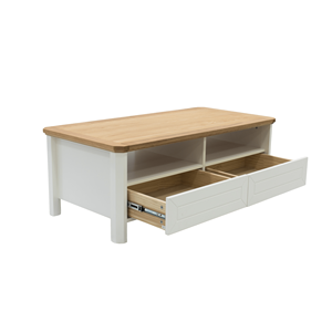 Mesa de Centro Moderna Estilo Farmhouse de 1.2M, Convertible, Duradera, de Piedra Sinterizada, Mueble Móvil para Sala de Estar, Uso Doméstico, Entrada - Product Image 3
