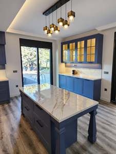 Custom Made Matte Lacquer <b>Kitchen</b> <b>Cabinet</b> Modern <b>Kitchen</b> <b>Cabinets</b> Painted MDF Shaker Handleless Custom RAL Color Complete Set - Product Image 4