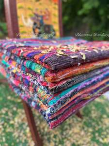 Alfombra grande de área de Chindi Bohemia, Alfombra de algodón indio hecha a mano para pared de suelo, trapo de algodón colorido para sala de estar y baño - Product Image 2