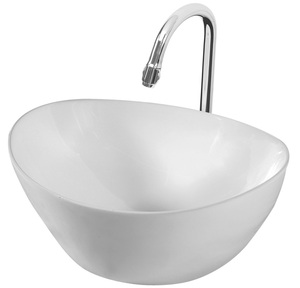 Lavabo de salle de bain en céramique blanche conçu pour des intérieurs modernes élégants et une routine de nettoyage facile de l'Inde - Product Image 2