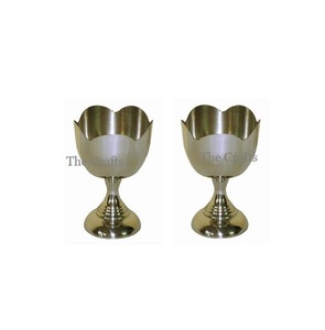 Lot de 2 tasses à crème glacée couleur argent Bol de service à dessert en acier inoxydable de la meilleure qualité à prix raisonnable - Product Image 6