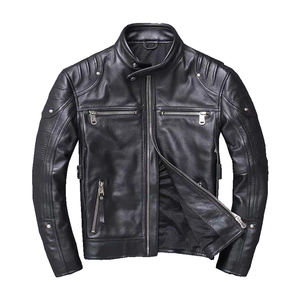 Veste en cuir noire de haute qualité pour hommes Veste en cuir pour hommes Vestes en cuir pour l'hiver 2025 - Product Image 6