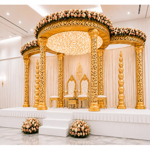 Mandap tradicional para bodas tamilas, Royal Vivah Mandap para bodas del sur de la India, Kalyana Mandapam redondo clásico para bodas tamilas - Product Image 1