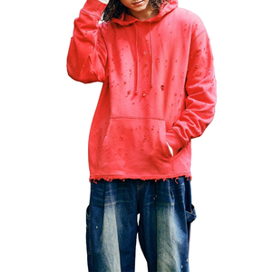 Sweat à capuche surdimensionné pour homme en coton éponge double couche avec poche en patchwork brodé personnalisé de haute qualité - Product Image 2