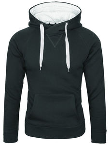 Pull d'hiver pour hommes imperméable respirant séchage rapide teint uni chaud à capuche lourd 450 GSM 100% coton polaire à capuche - Product Image 2