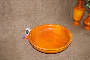 Bol en résine écologique de qualité supérieure Design jaune brillant Forme ronde Grand bol de designer pour servir des aliments Style traditionnel - Product Image 3