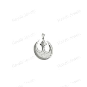 2025 joyería de plata 925 personalizada Premium 35x26mm encanto de aniversario de boda de níquel con ajuste de piedra en blanco de alta calidad - Product Image 5