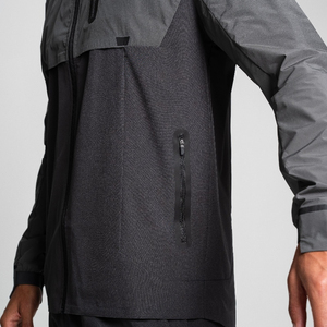 Nueva moda deportes cortavientos al aire libre hombres Jogging ropa deportiva personalizada reflectante impermeable cremallera chaqueta deportiva para hombres - Product Image 4