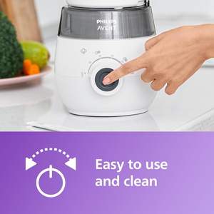 飞利浦Avent Premium 4合1蒸锅搅拌机，婴儿食品制造商，蒸汽，混合，除霜，再加热，洗碗机安全，型号SCF883/02 - Product Image 2