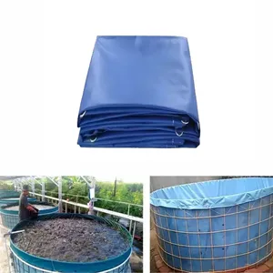 Bâche ronde en PVC enduit de 500 microns Z N Global Nation pour bassin de pisciculture, équipement d'aquaculture Biofloc pour l'élevage de poissons - Product Image 3
