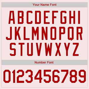 Chemise de jersey de baseball en tricot côtelé authentique rouge-blanc à fines rayures rouge-blanc - Product Image 5