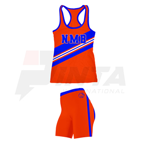 Uniforme de cheerleading sur mesure pour femmes adultes, qualité supérieure, couleur unie, spandex/polyester, respirant et confortable, toutes saisons - Product Image 2