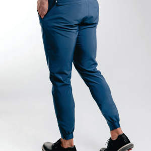 Pantalones de chándal de poliéster de alta calidad, logotipo personalizado, estiramiento de 4 vías, secado rápido, ajustados, Jogger, pantalones de Golf, Pantalones rectos - Product Image 4