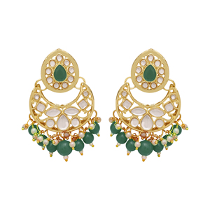 Ensemble de colliers ras du cou kundan élégance émeraude - Product Image 5