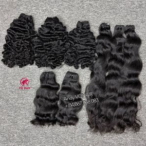 Hot Bán Tóc Thô Bó Miến Điện Xoăn Mềm Bouncy Không Mớ Việt Nam Tóc Chất Lượng Tốt Phần Mở Rộng Tóc Người - Product Image 2
