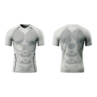 Rashguard pour homme à manches longues personnalisé, antibactérien, avec tissu léger, Rashguard à manches courtes