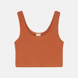 Camisetas sin mangas cortas de talla grande para mujer de alta calidad, pantalones cortos informales de punto de Color sólido con mangas de sujetador transpirables, opciones personalizables - Product Image 1