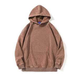 Sudadera con capucha de lavado ácido para hombre de nuevo diseño con etiqueta privada personalizada/básico, ropa de calle de calidad premium mezclada de algodón, Sudadera con capucha de lavado ácido para hombre - Product Image 6