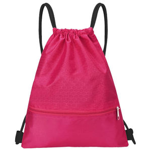 Mochila impermeable con cordón de poliéster de entrenamiento en MOQ bajo Bolsas de gimnasio de poliéster impresas con cordón de logotipo personalizado - Product Image 1