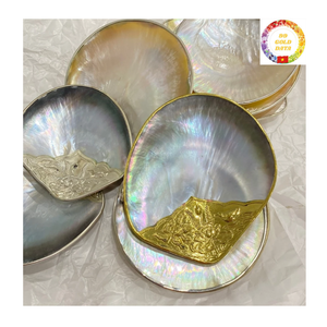 จานประดับเปลือกหอยคาเวียร์ธรรมชาติทำด้วยมือจานไข่มุกหรูหราสำหรับใช้ในร้านอาหาร - Product Image 6