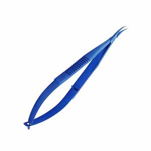 ที่จับเข็มคาสโตรเวียโจแบบมืออาชีพ  ปากคีบเคลือบสีน้ำเงิน  โค้ง  ผลิตจากเหล็กกล้าไร้สนิมเยอรมัน  ขนาดสั่งทำพิเศษ  สำหรับการผ่าตัด  แบบใช้มือ  ระดับคลาส 1 - Product Image 2