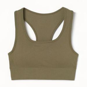 Sujetador deportivo a cuadros con espalda cruzada y logotipo personalizado de alta calidad, fácil comodidad, alto soporte, diseño sin costuras, transpirable, sencillo, de talla grande - Product Image 6