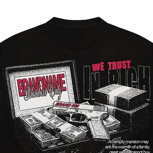 Camiseta Gráfica Extra Grande Personalizada, 100% Algodón, Estilo Vintage Lavado, Ropa Urbana para Hombre y Mujer, Unisex, Camiseta Estampada, OEM, ODM - Product Image 3
