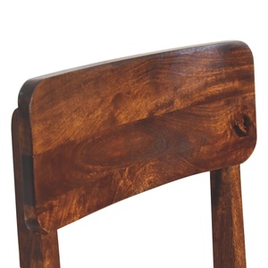 Solid Wood Dining Chair | Rustic Wooden Chair Living Room Furniture | Custom Color Industrial Design Seat | AKKU ART EXPORTS - Product Image 5