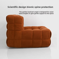 YY82 #   Fauteuil de salon modulaire moderne en velours, rembourrage en mousse haute densité, compression sous vide, confort moelleux