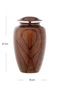 Urna de cremación de madera con acabado liso con aspecto tradicional diseñada para ofrecer un almacenamiento de cenizas respetuoso para familias y seres queridos - Product Image 3