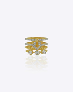 Elegant 9K Gold Natural Diamond Polki <b>Ring</b> for Women Vintage <b>Indian</b> Bridal Jewelry Handmade Wedding Engagement Anniversary Gift - Product Image 2