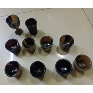 Hechos a mano Brandy Valley vikingo cuerno chupito vasos oso vasos agua vino beber chupito ágata vidrio - Product Image 1