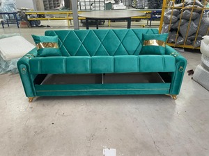 Sofá cama reclinable de tela de terciopelo moderno con función extensible para hotel, villa, apartamento, hospital, sótano, uso para sala de estar - Product Image 3