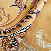Parures de lit en tissu polyester imprimé cachemire moutarde, motif botanique orné, avec housse de couette en tissu polyester qui conserve sa forme, vente en gros