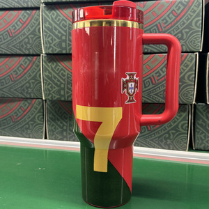 Mug isotherme en acier inoxydable avec logo personnalisé Football Star 7, double paroi, isolation sous vide, sans BPA, avec boîte cadeau - Product Image 3